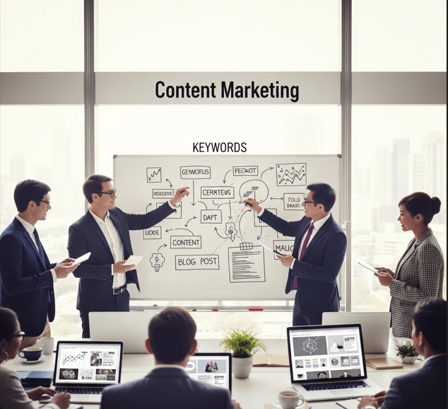 Content marketing centers around producing valuable and relevant content to captivate and engage a specific target audience. 