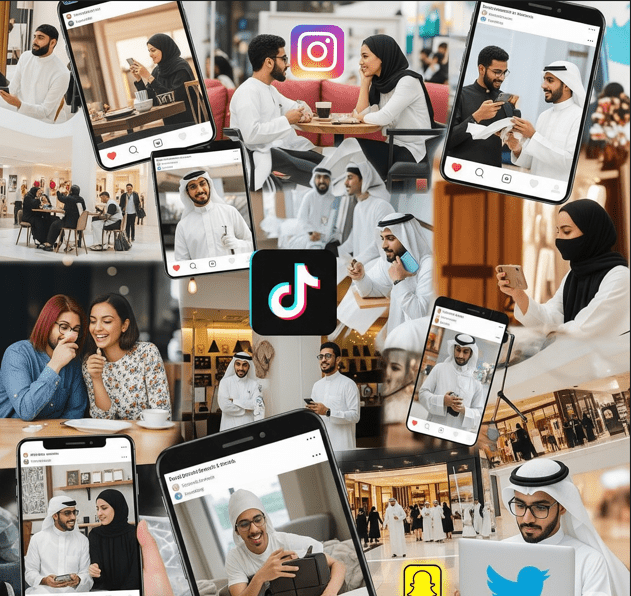popular social media platforms in KSA (Kingdom of Saudi Arabia), widely used by both individuals and businesses: