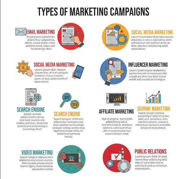 Types of Marketing Campaigns can take many forms, depending on the objectives and target audience. Some common types include: