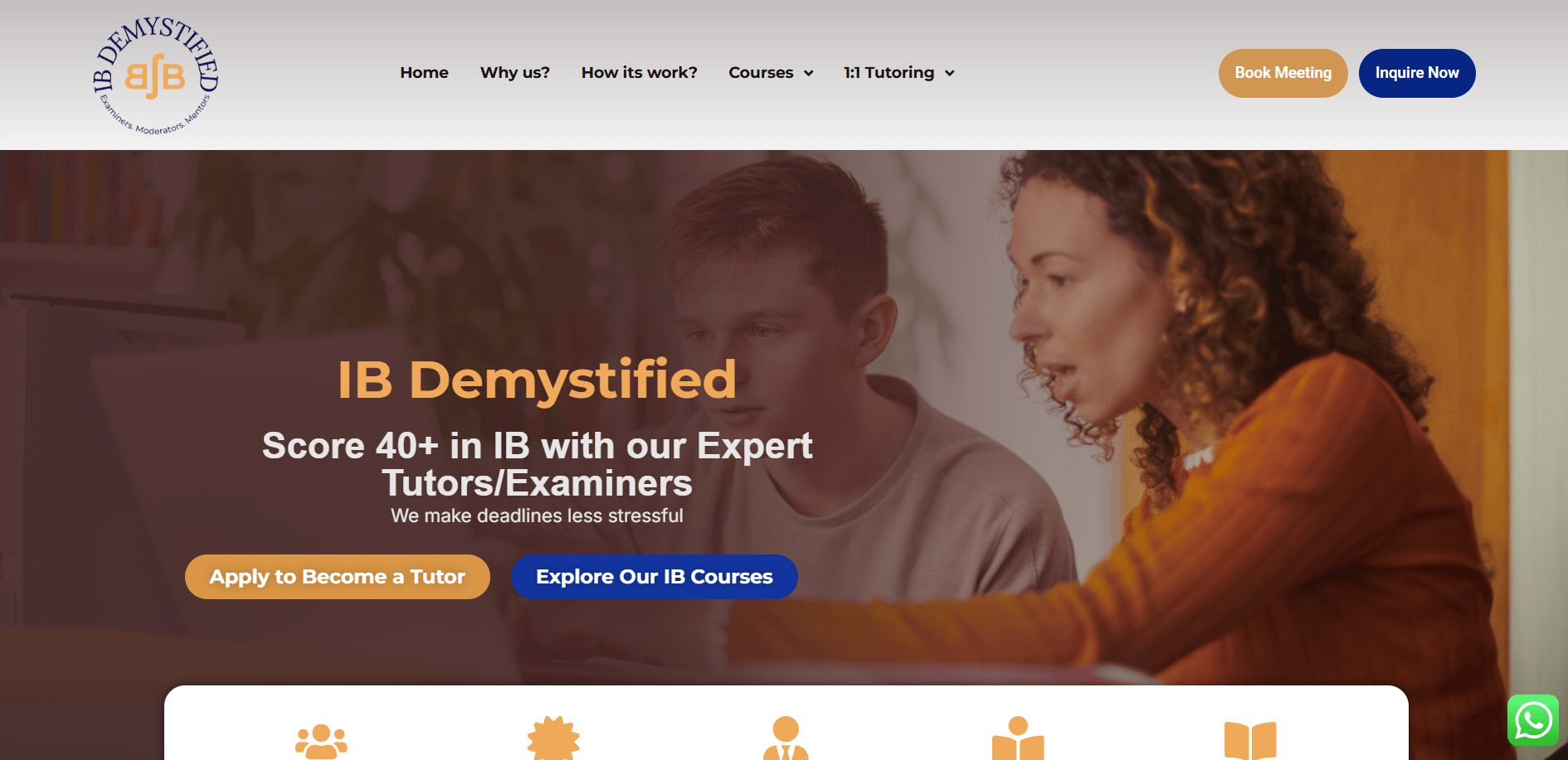 IBDemystified Online Tutoring Platform Screenshot