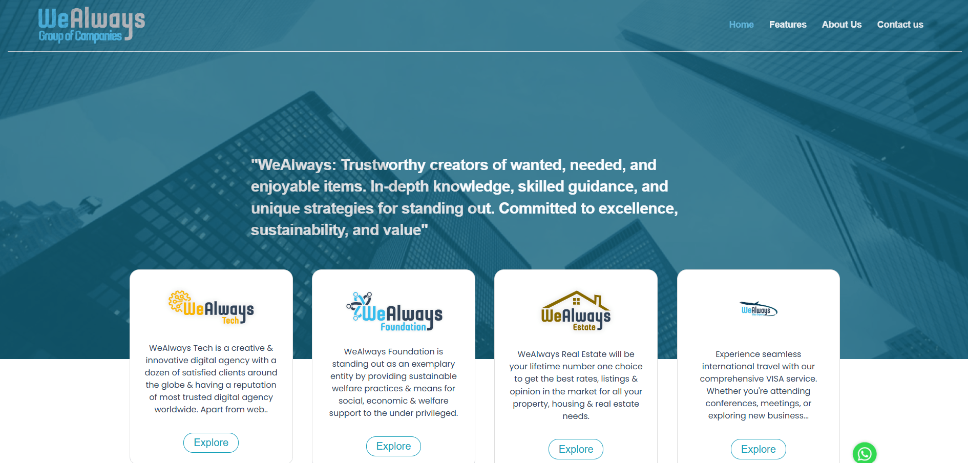 WeAlways.pk Multi-Vertical Digital Ecosystem Screenshot