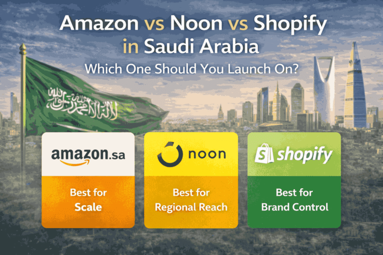 Amazon vs Noon vs Shopify in Saudi Arabia