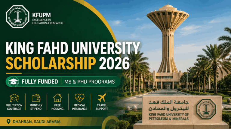 King Fahd University Scholarship 2026 — Fully Funded MS & PhD